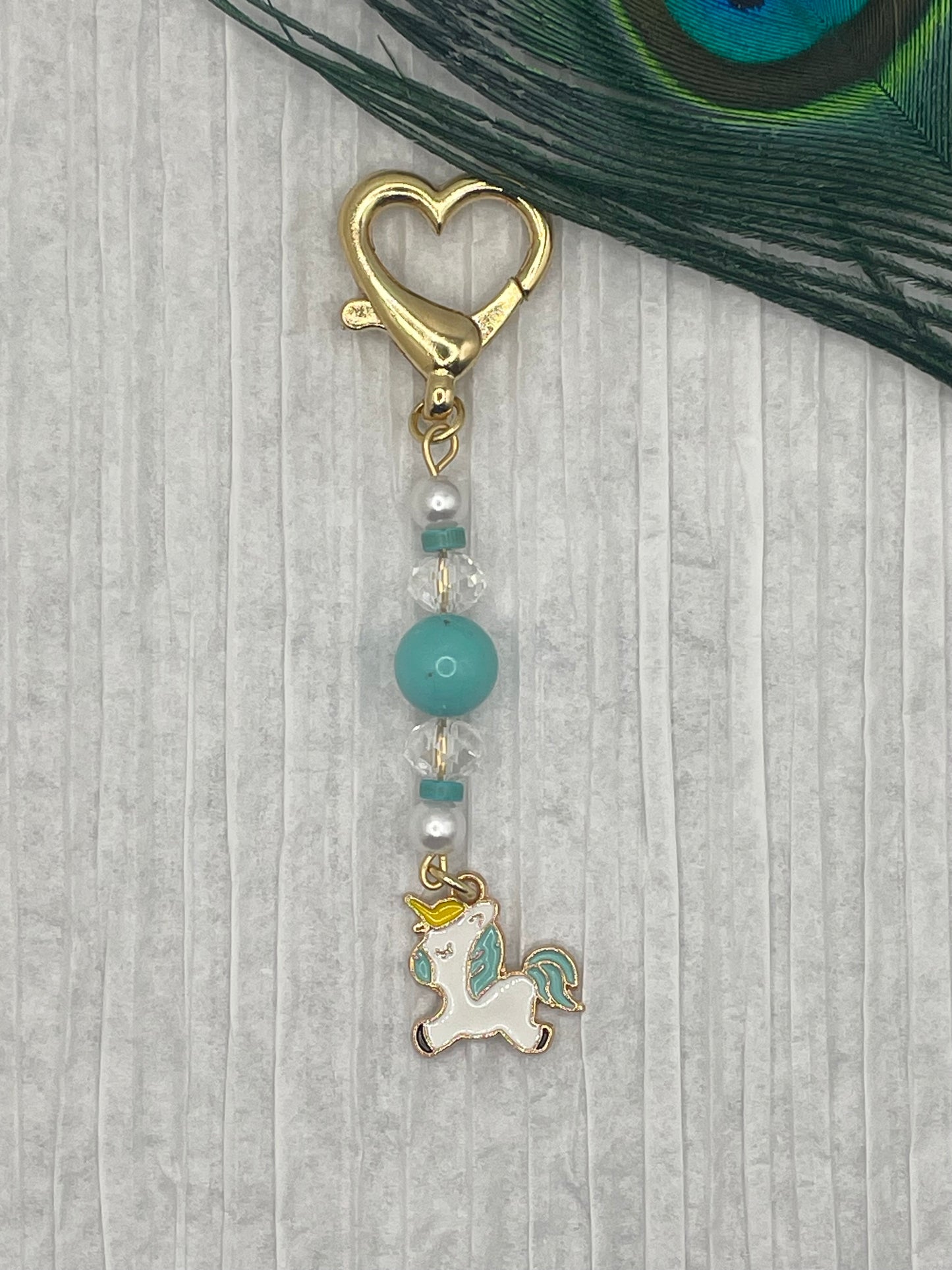 Baby Blue Unicorn Keychain