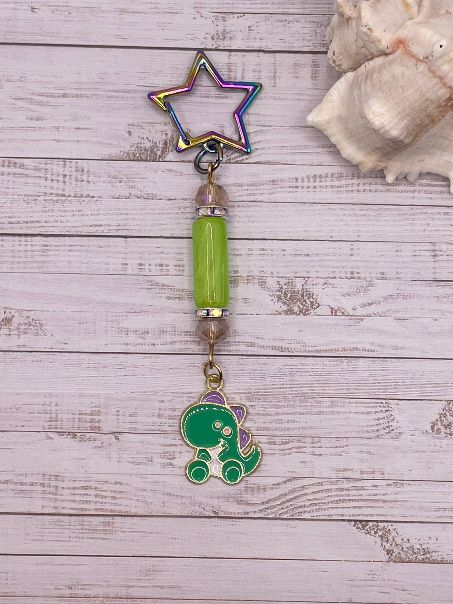 Green Baby Dino Keychain