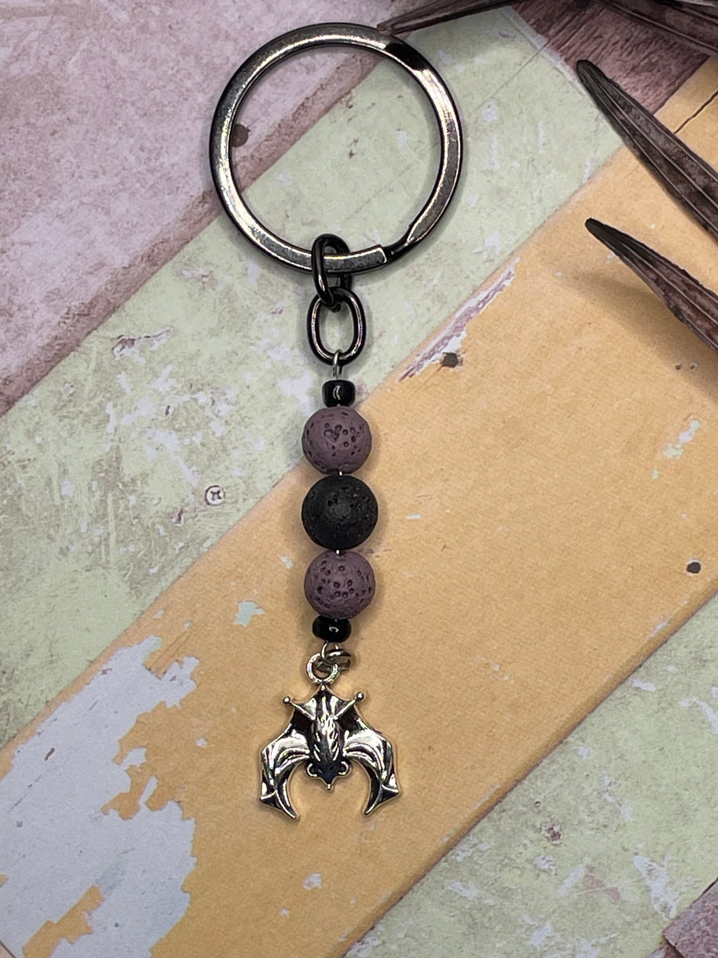 Halloween Bat Keychain Charm