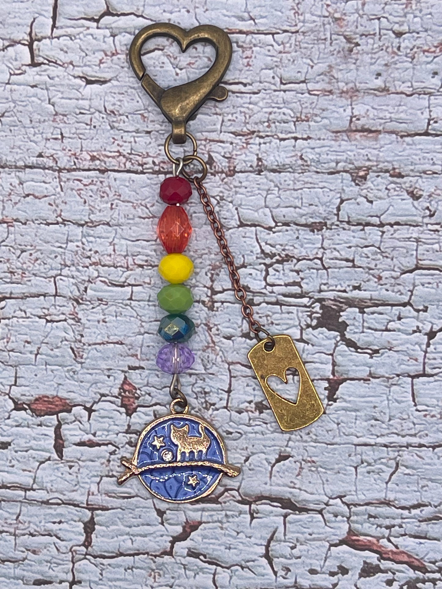 Rainbow Cat Keychain