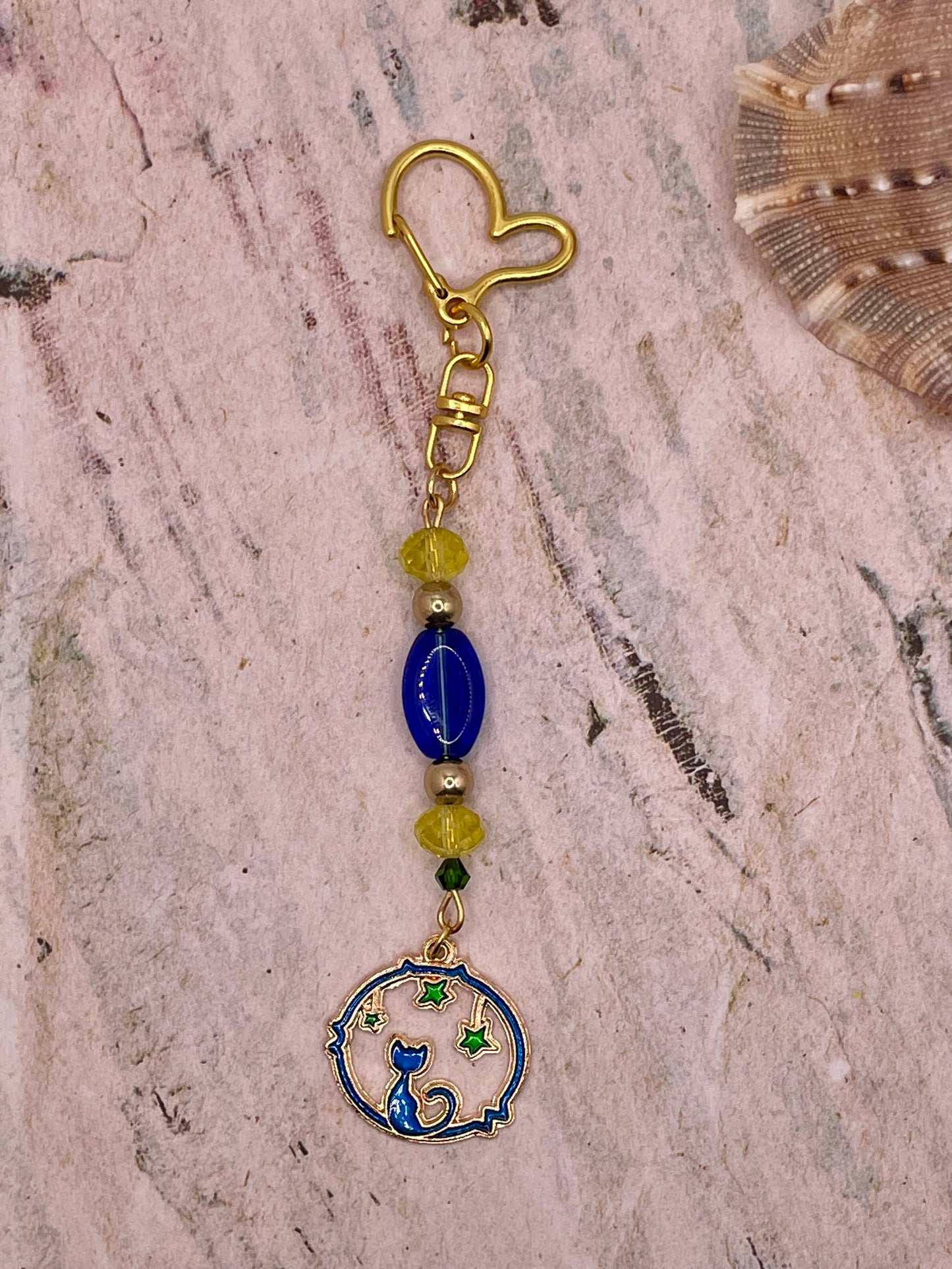 Starry Kitty Keychain