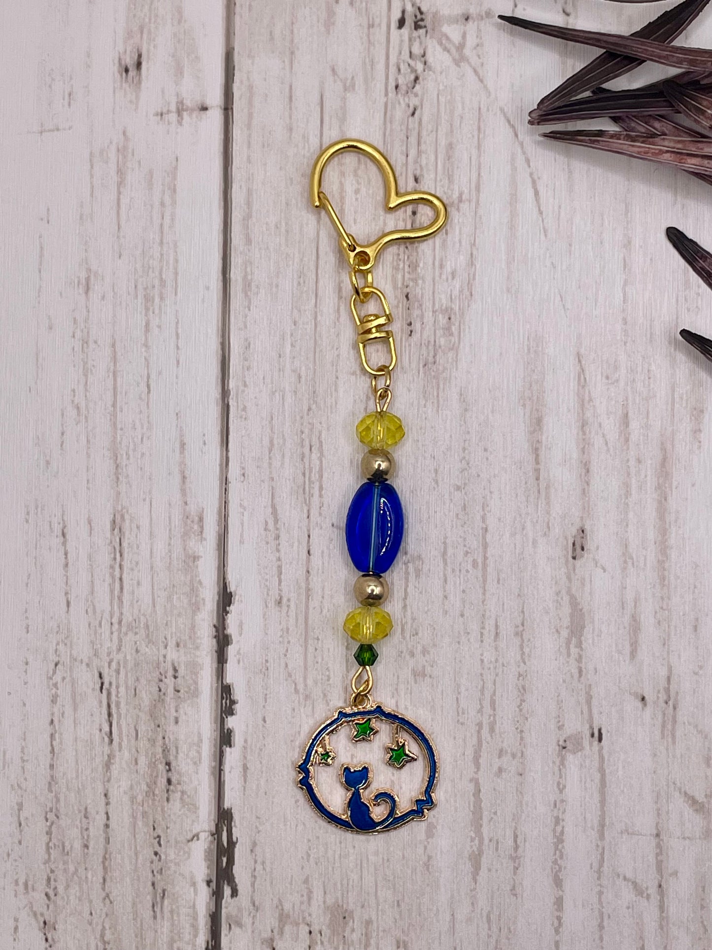 Starry Kitty Keychain