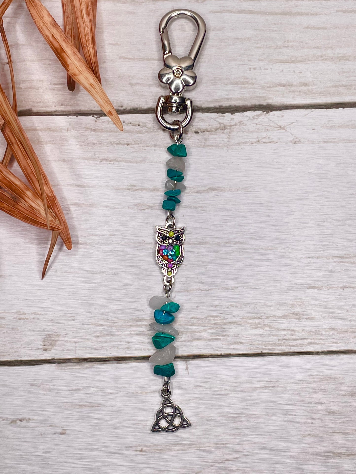 Jeweled Owl Keychain