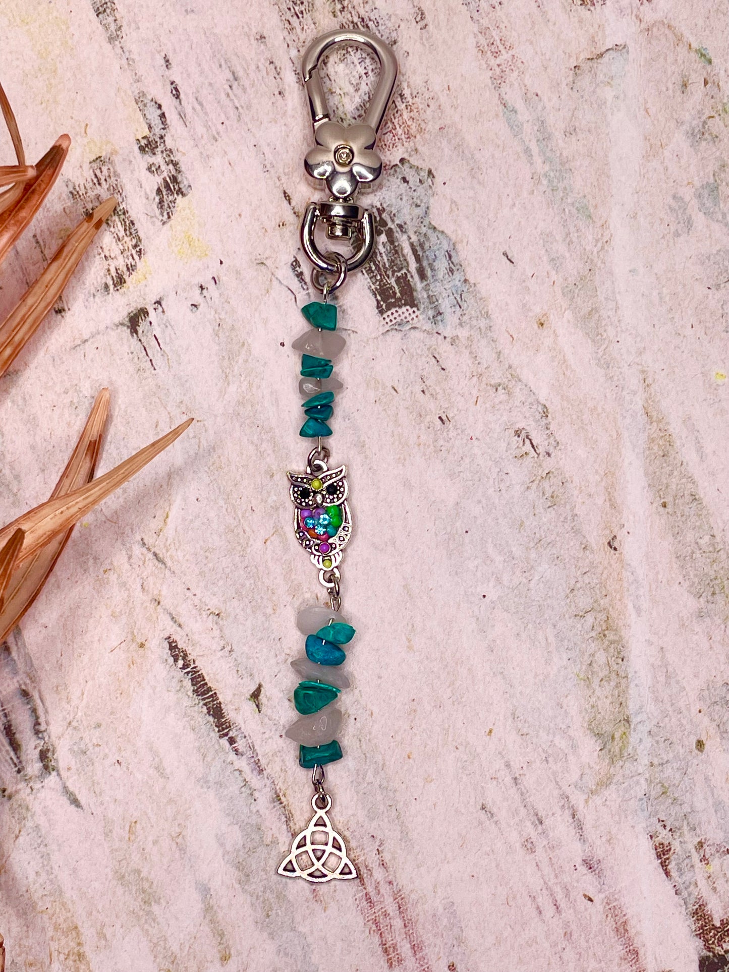 Jeweled Owl Keychain