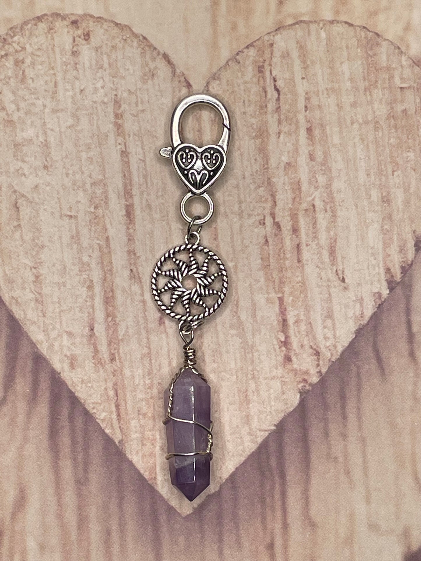 Purple Quartz Keychain