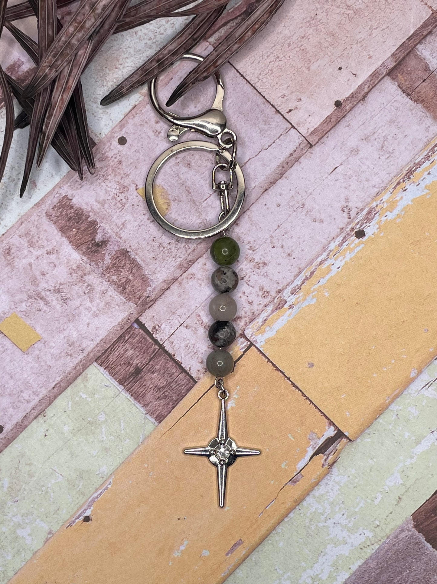 Silver Cross Keychain