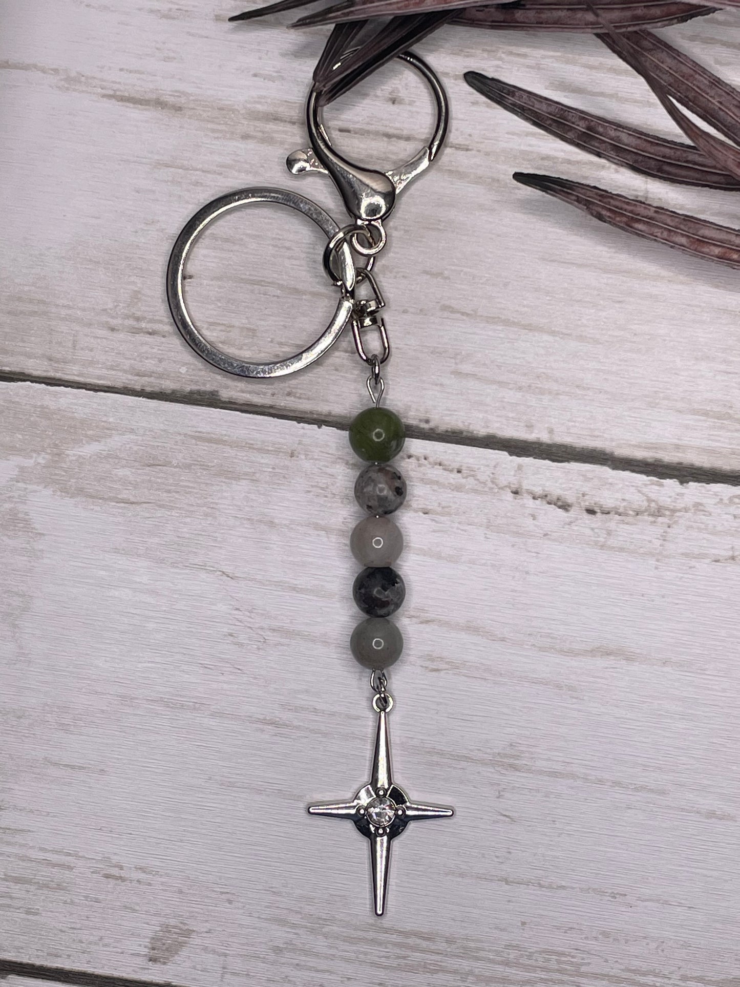 Silver Cross Keychain