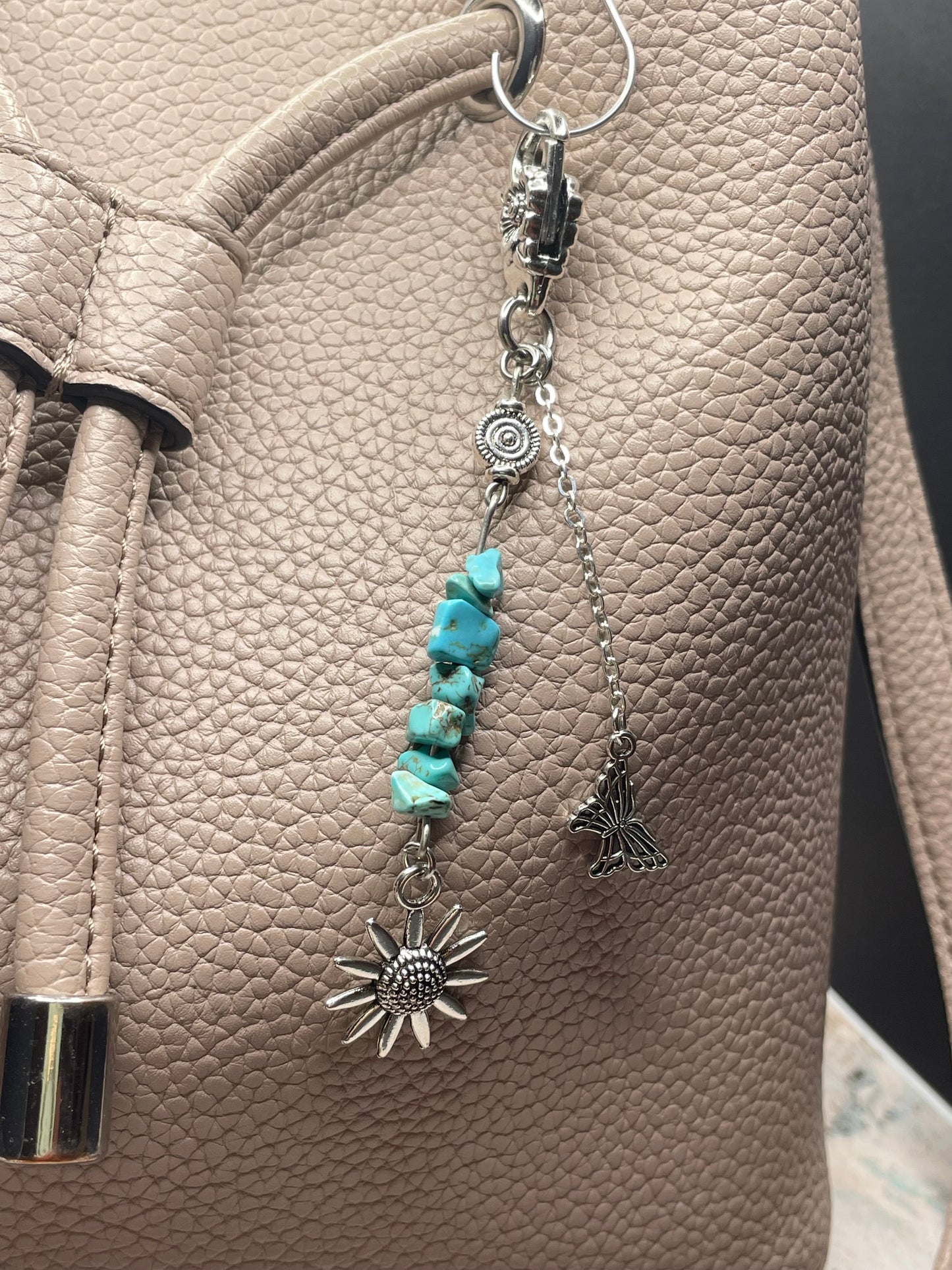 Flower and Butterfly Keychain