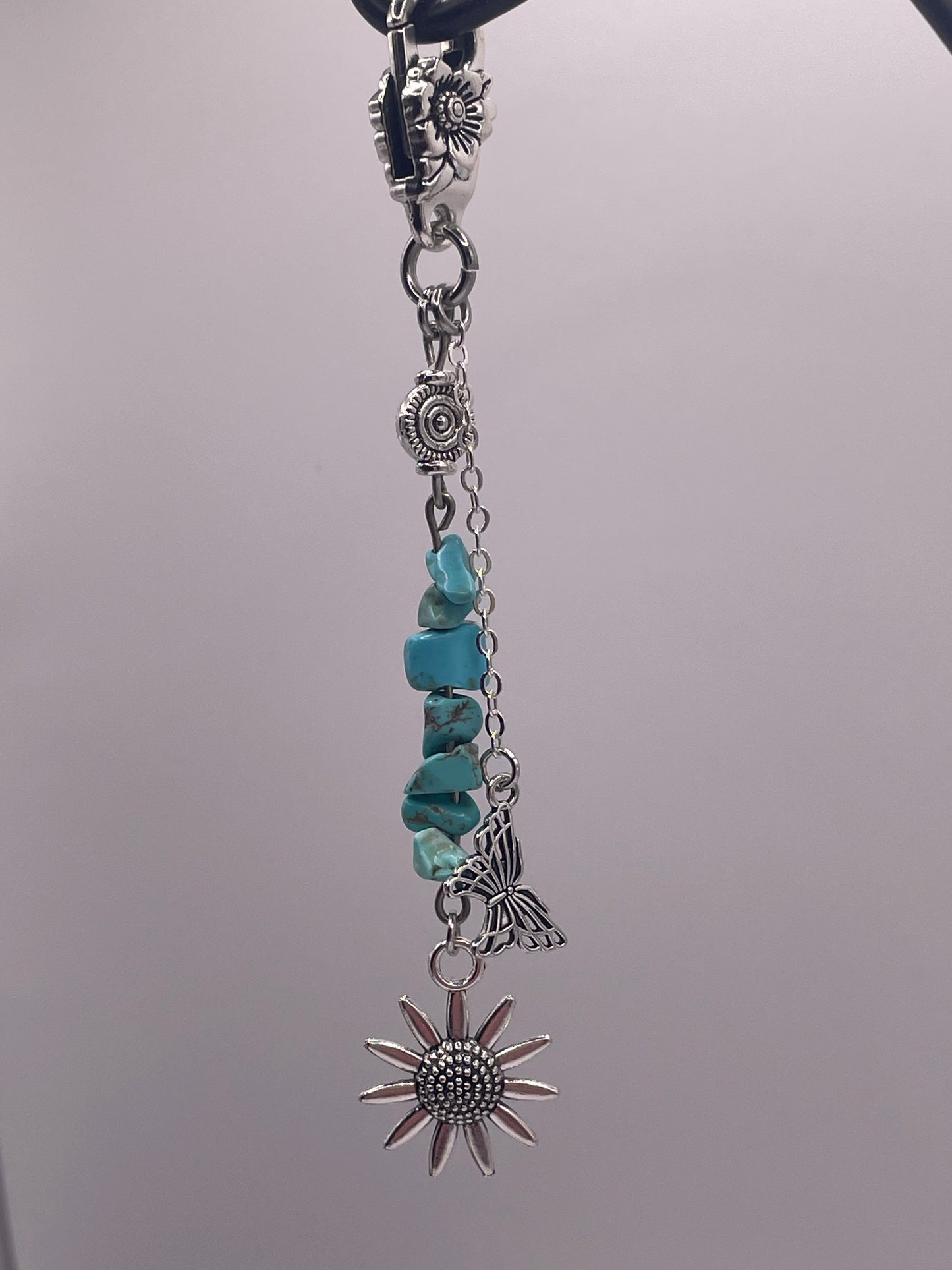 Flower and Butterfly Keychain