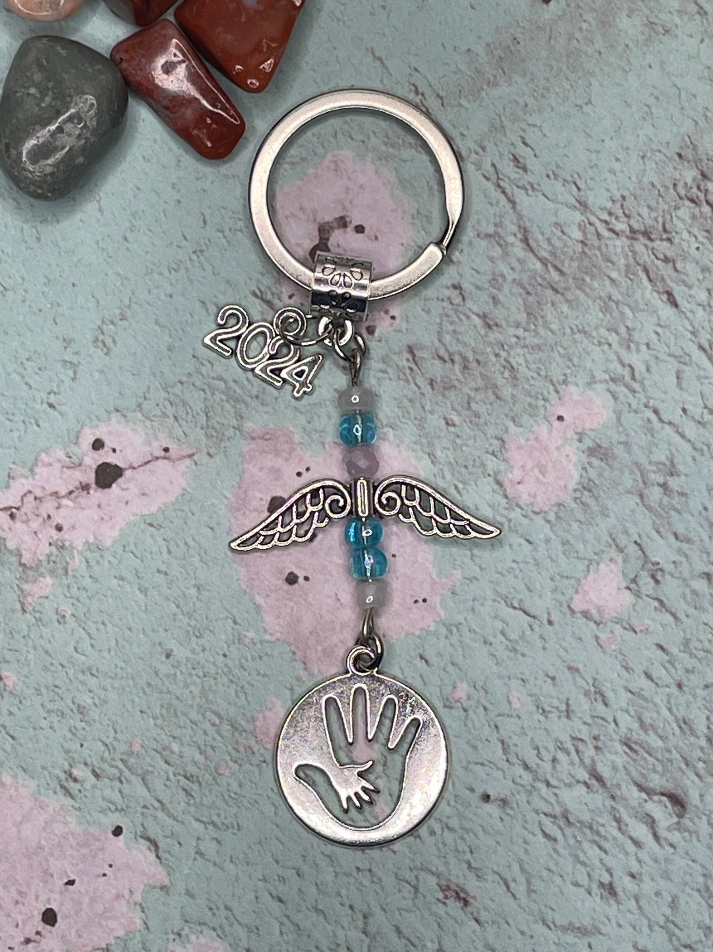 Baby Hand with Wings Keychain