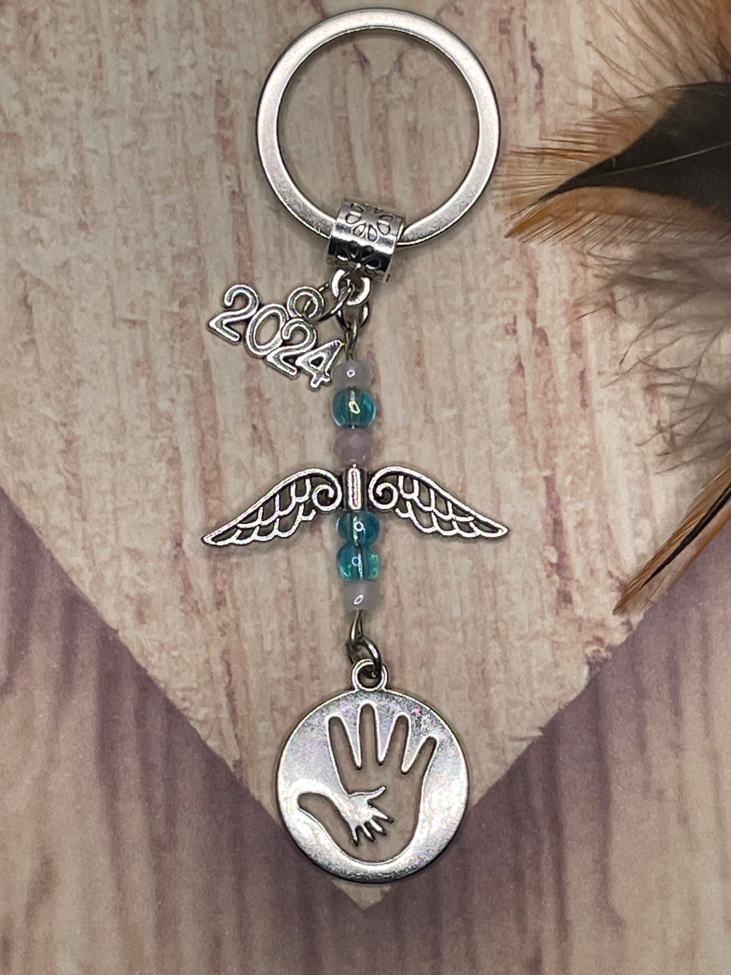 Baby Hand with Wings Keychain