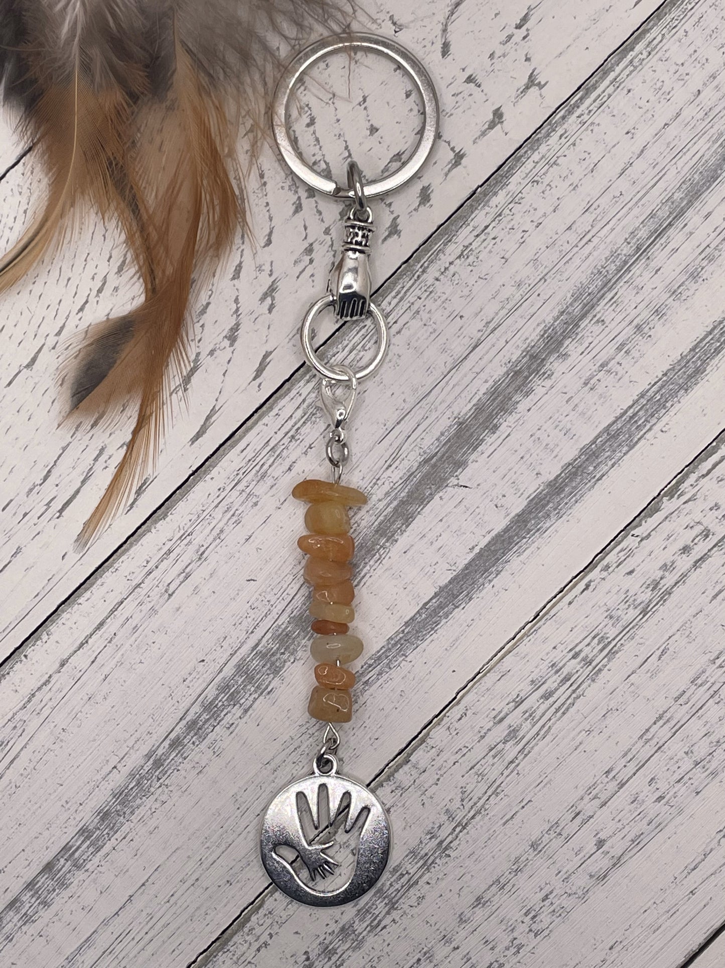 Baby Hand with Crystals Keychain