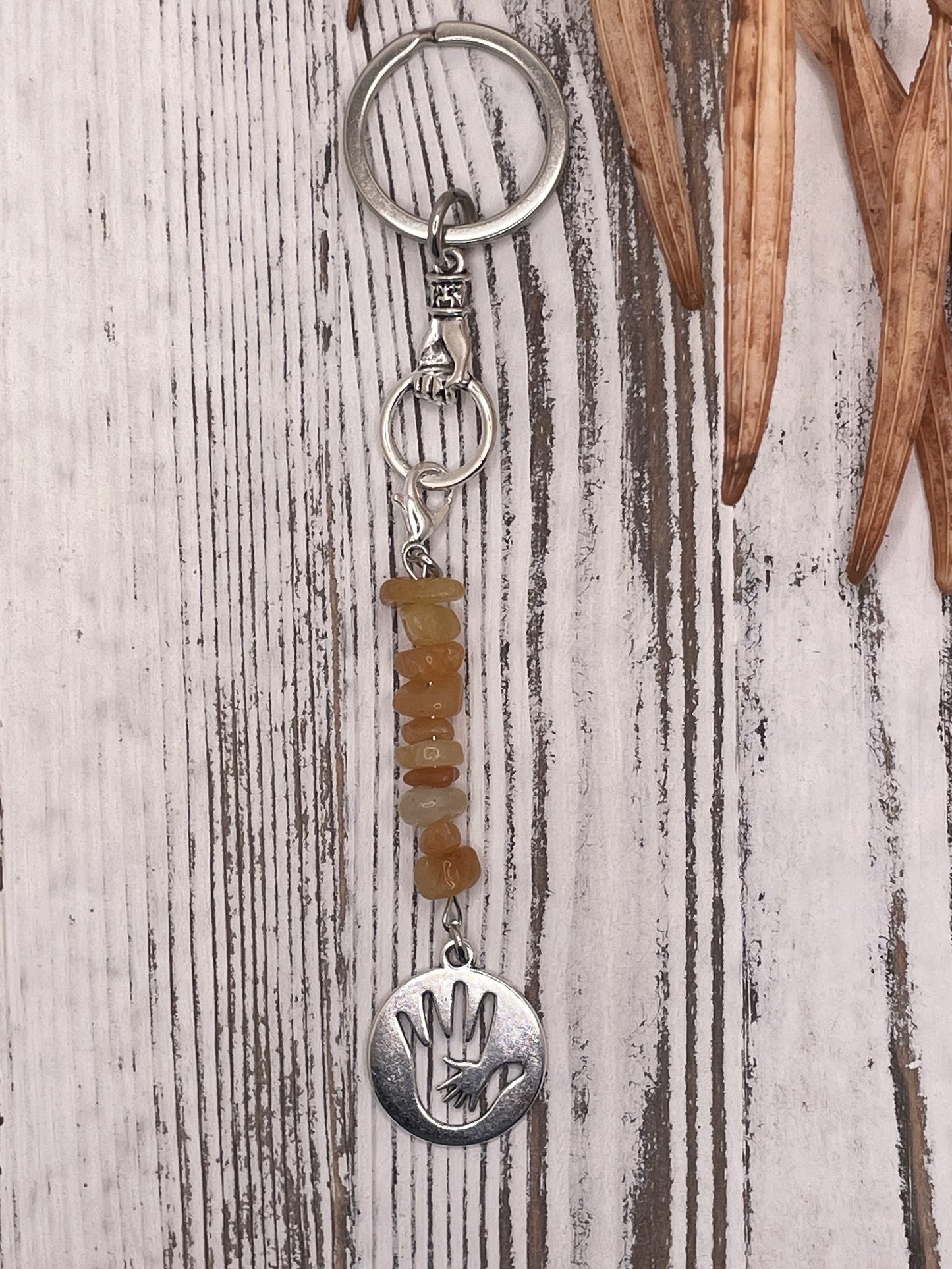 Baby Hand with Crystals Keychain