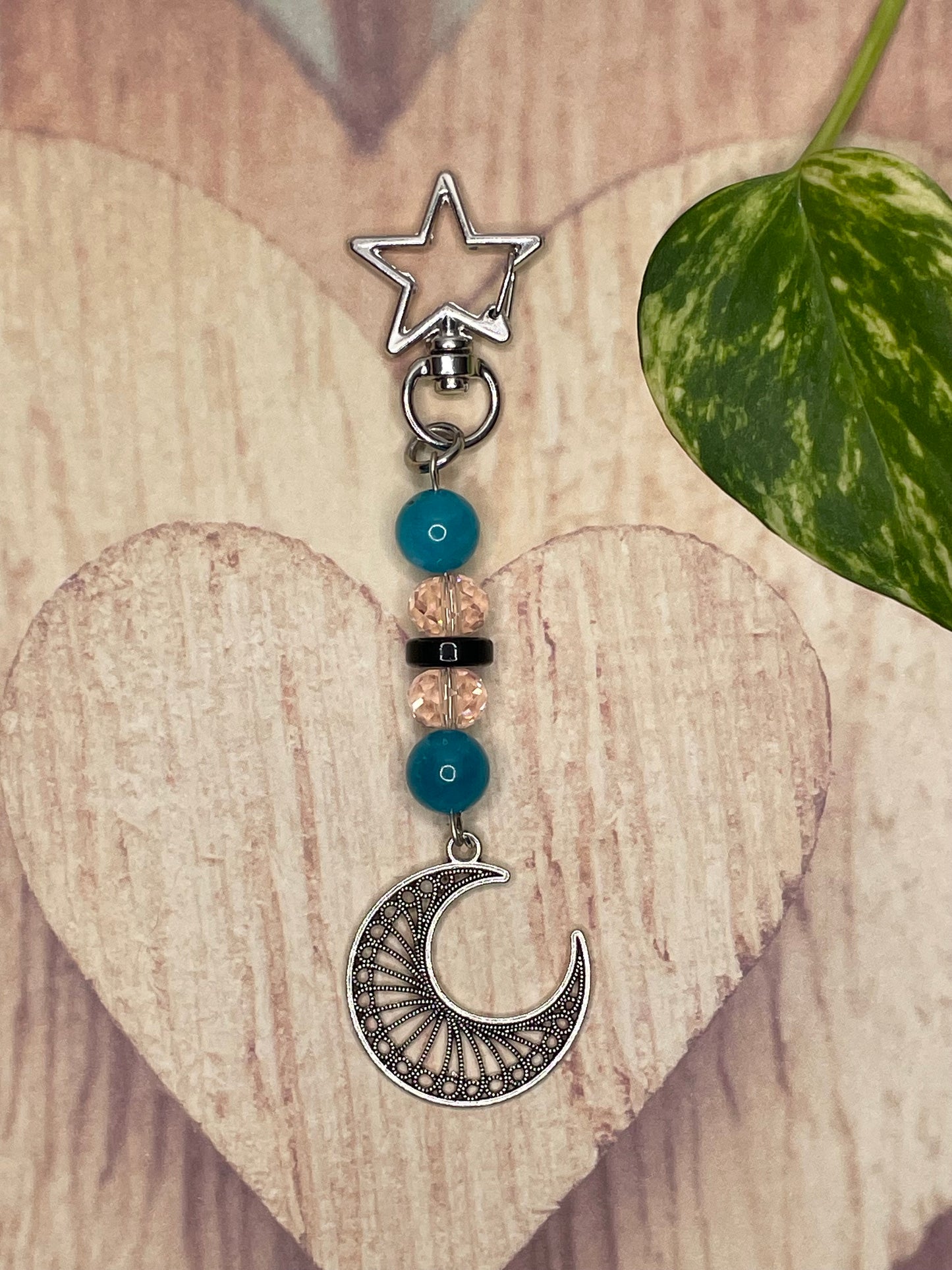 Intricate Moon Keychain