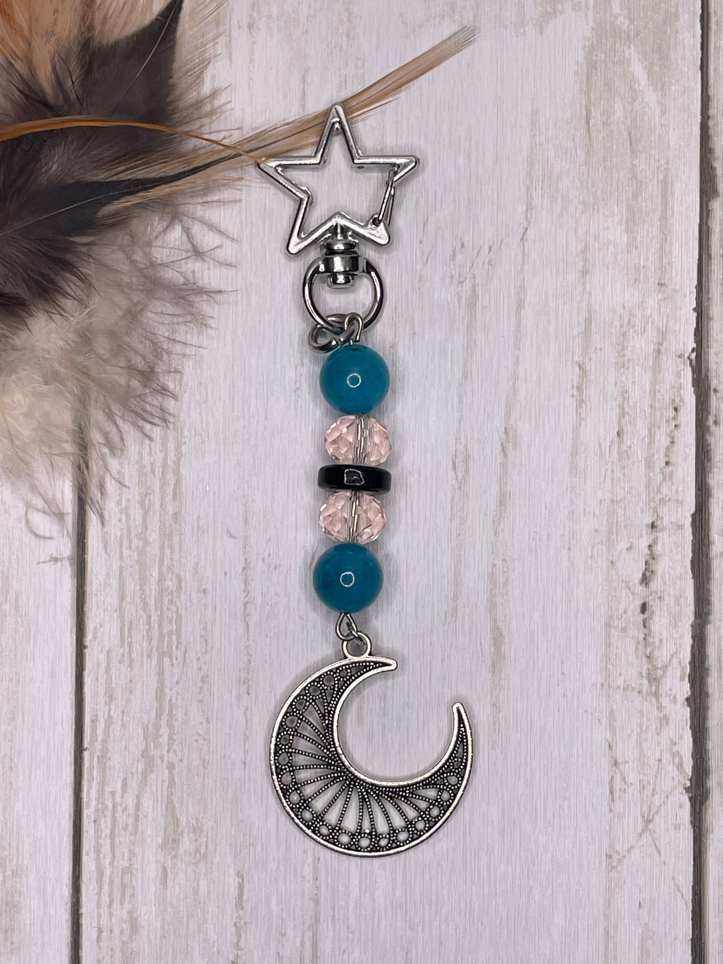 Intricate Moon Keychain