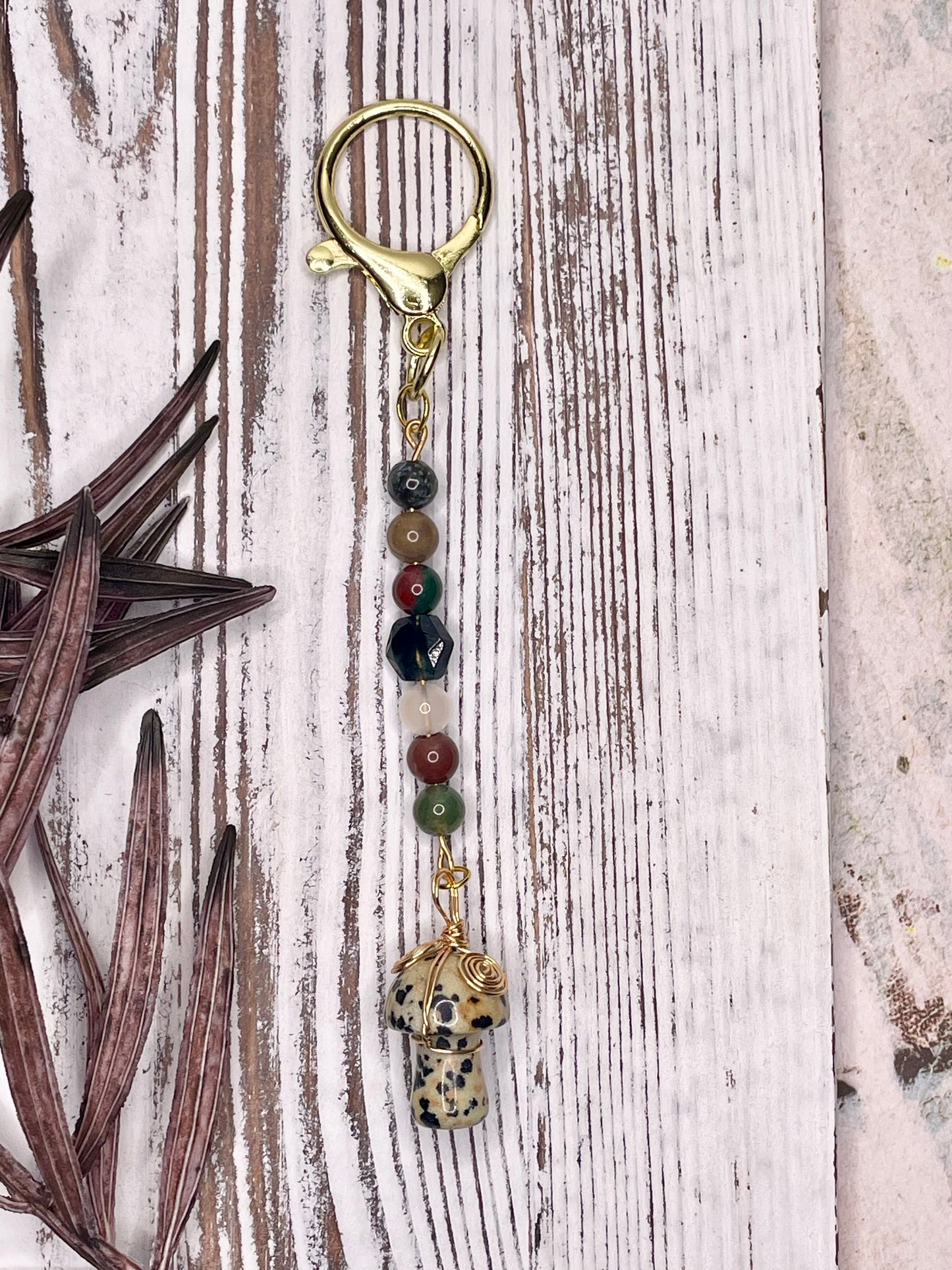 Multicolor Mushroom Keychain