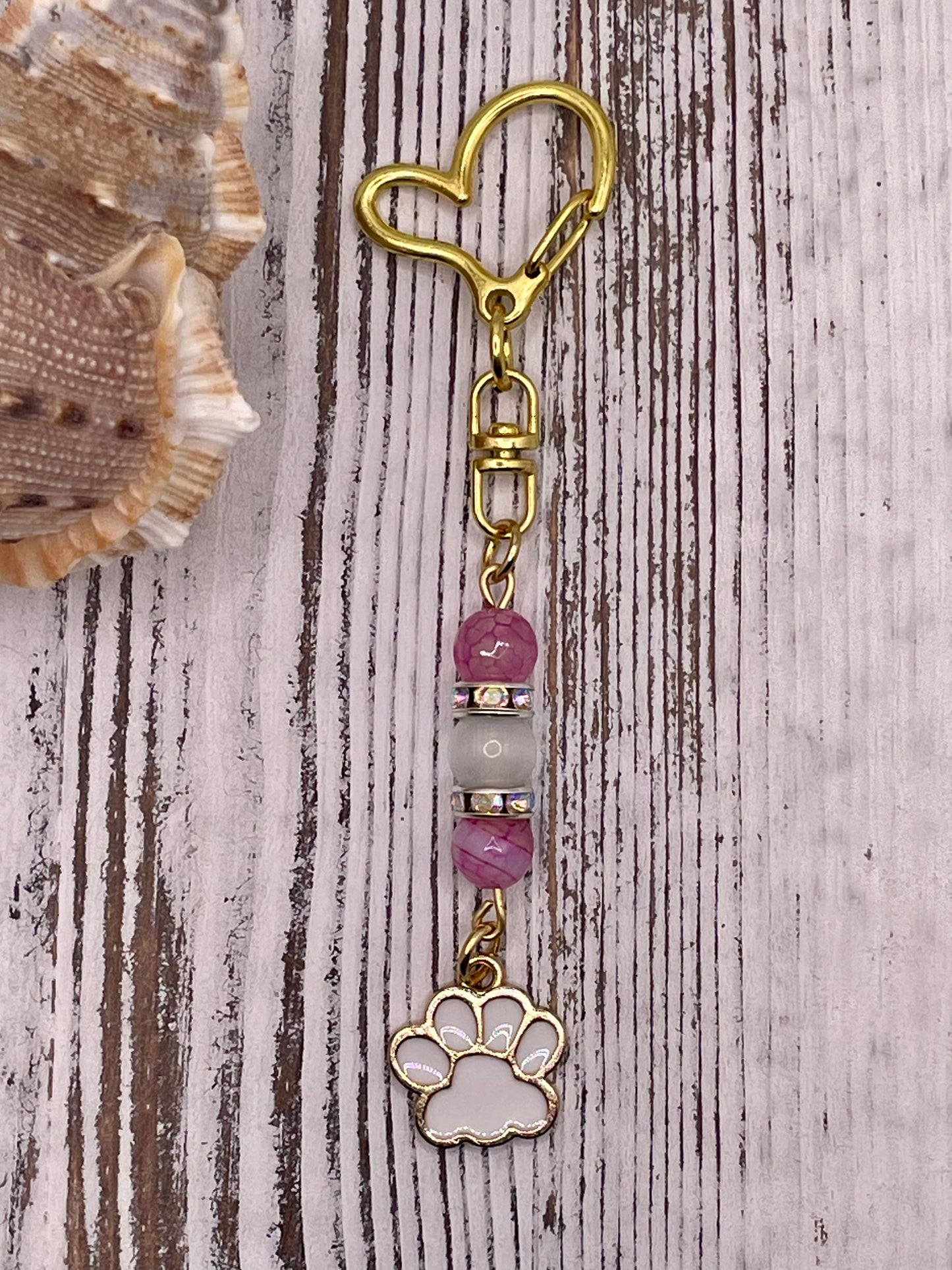 Pink Puppy Keychain