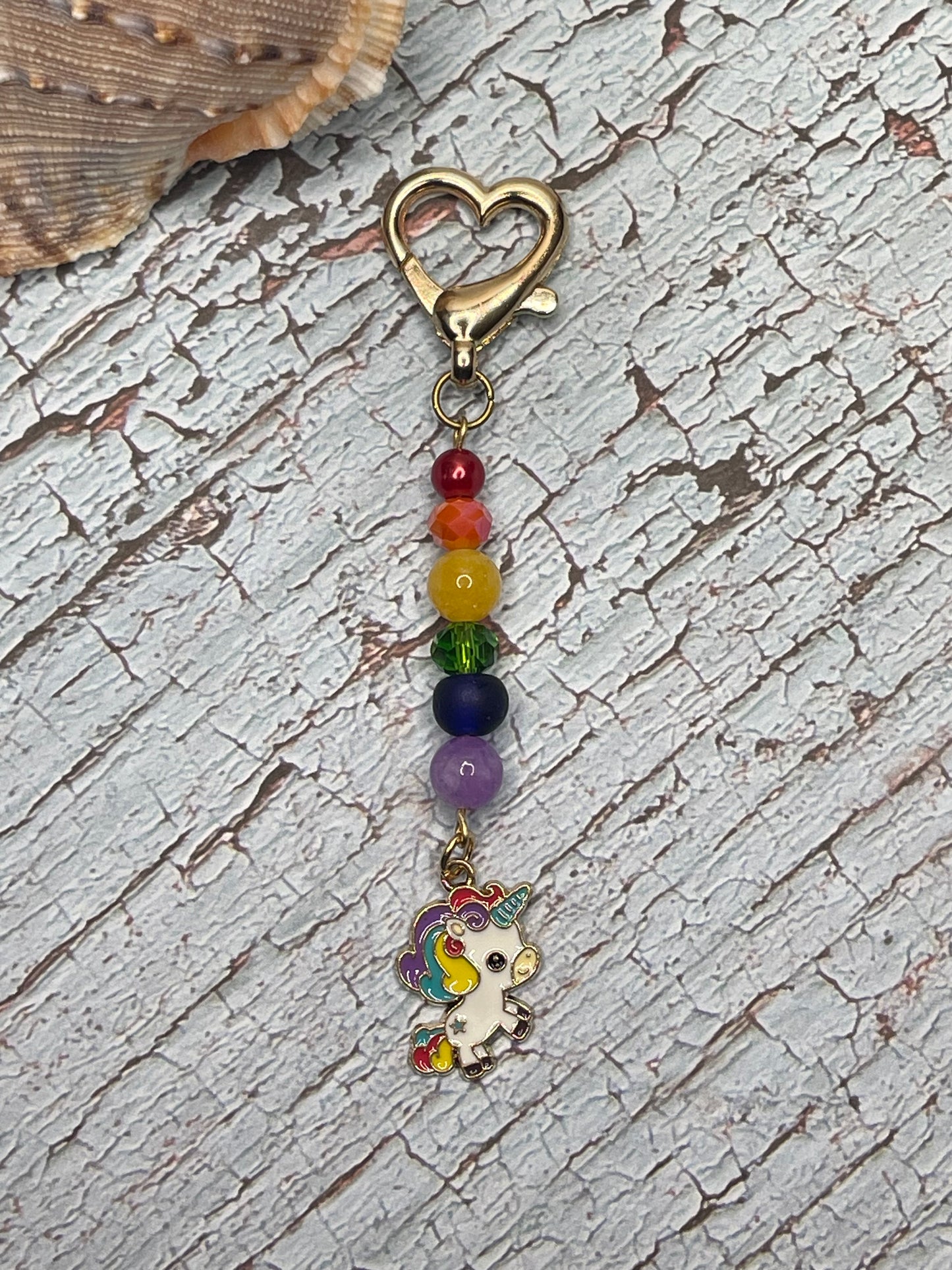 Rainbow Unicorn Keychain