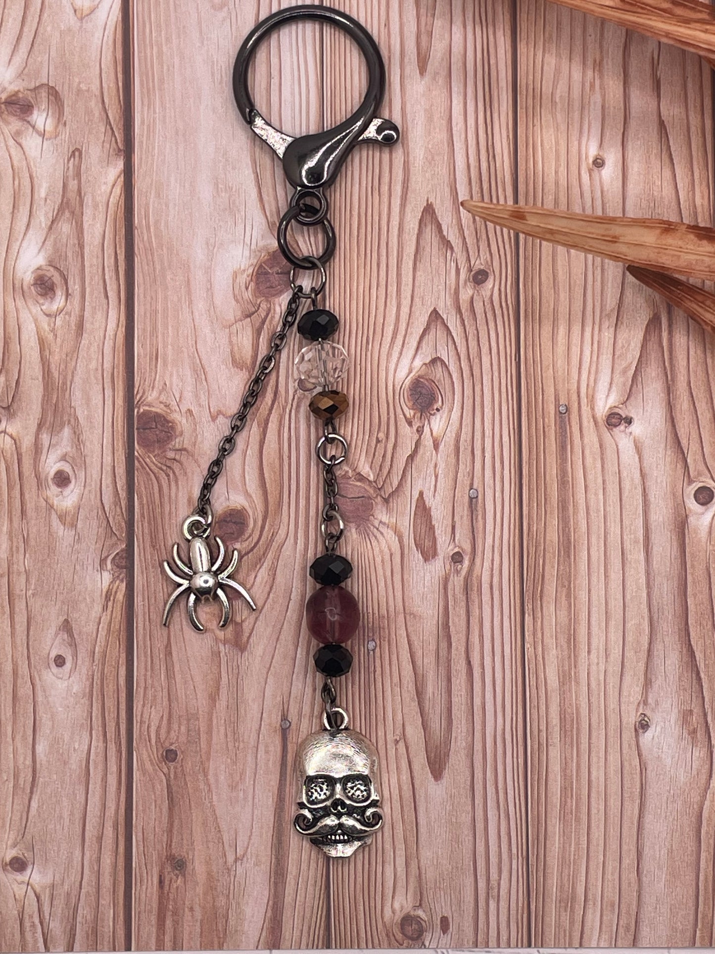 Skull & Spider Keychain