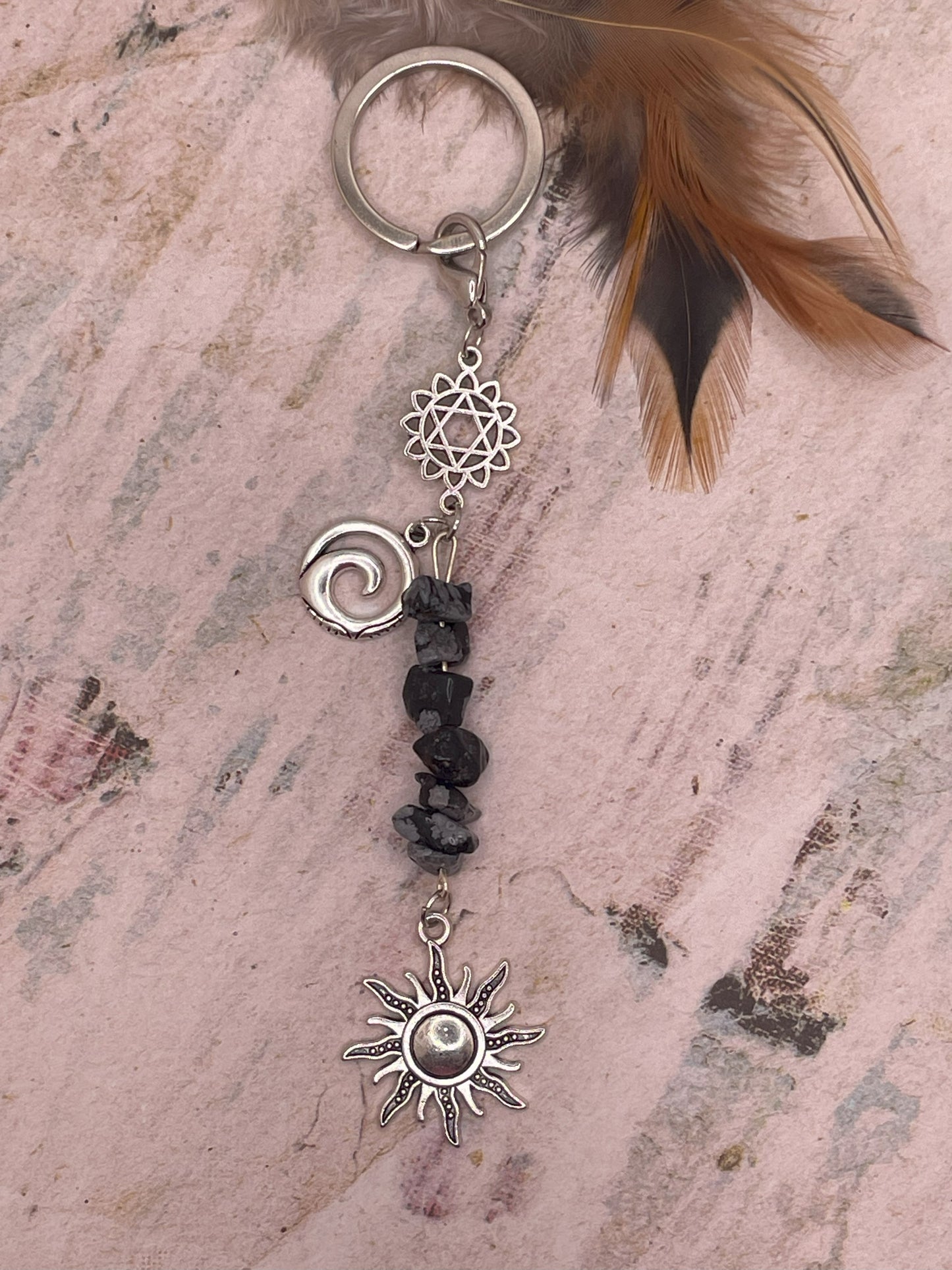 Sun and Waves Keychain