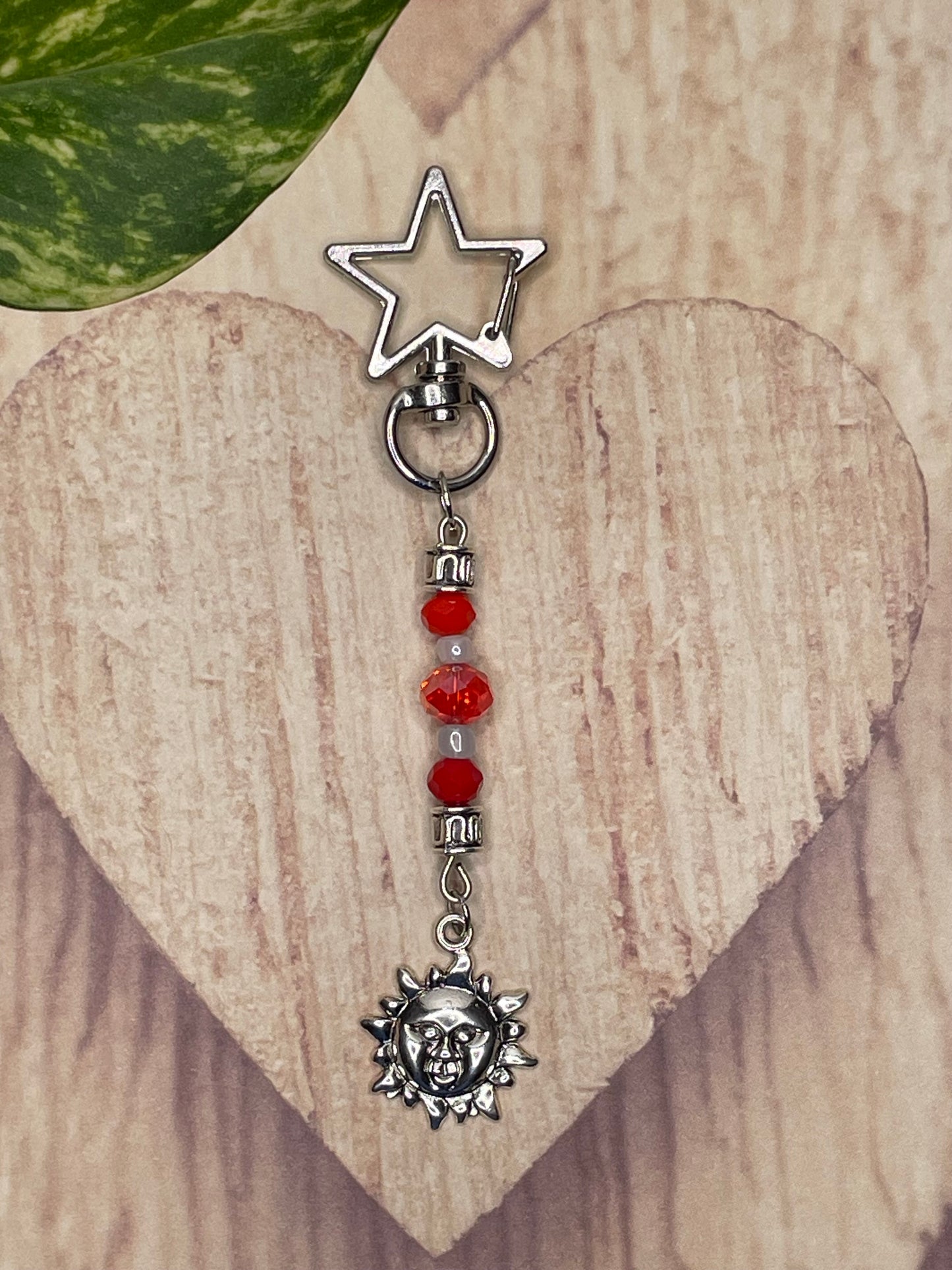 Silver Sun Keychain