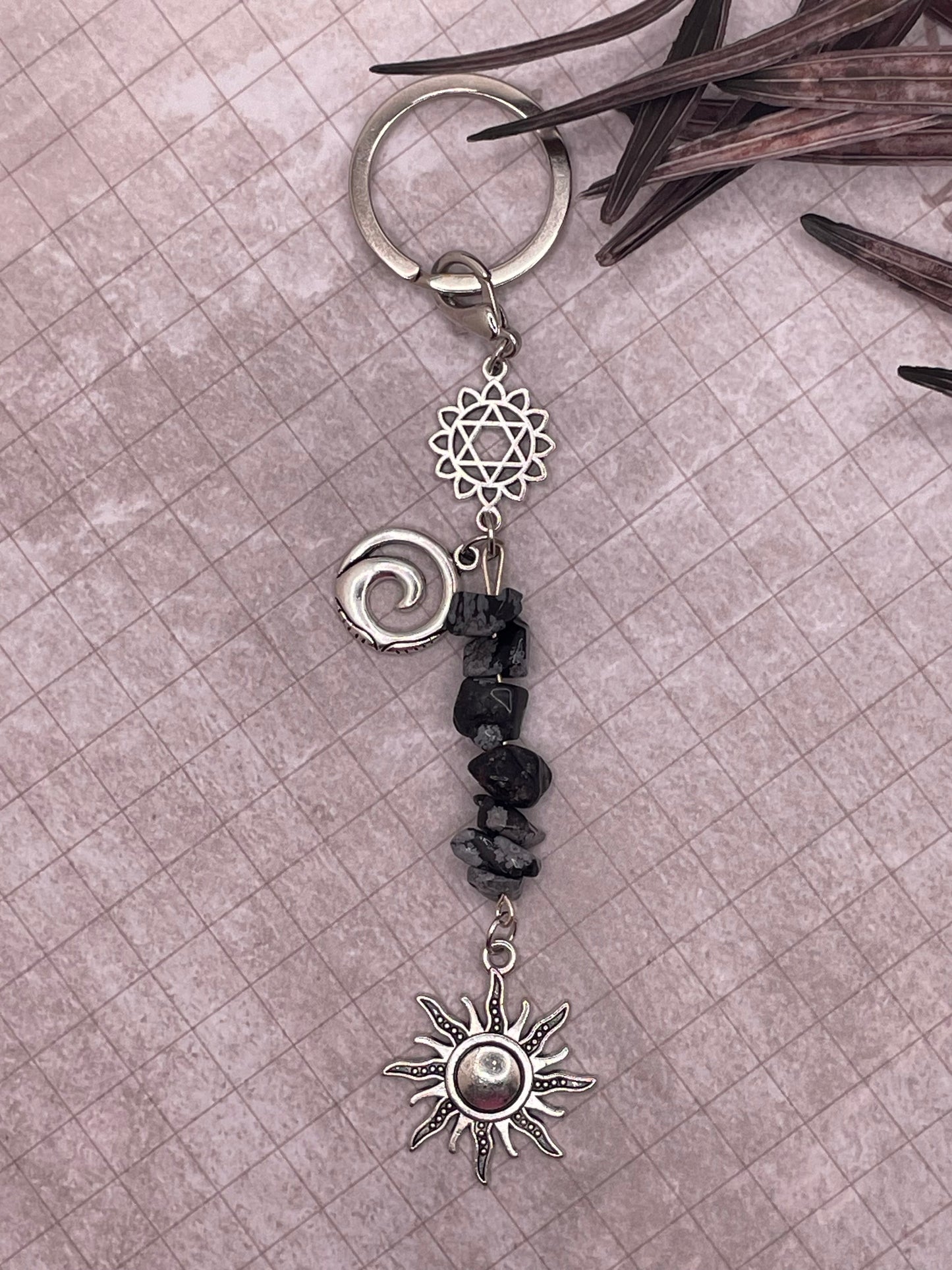 Sun and Waves Keychain