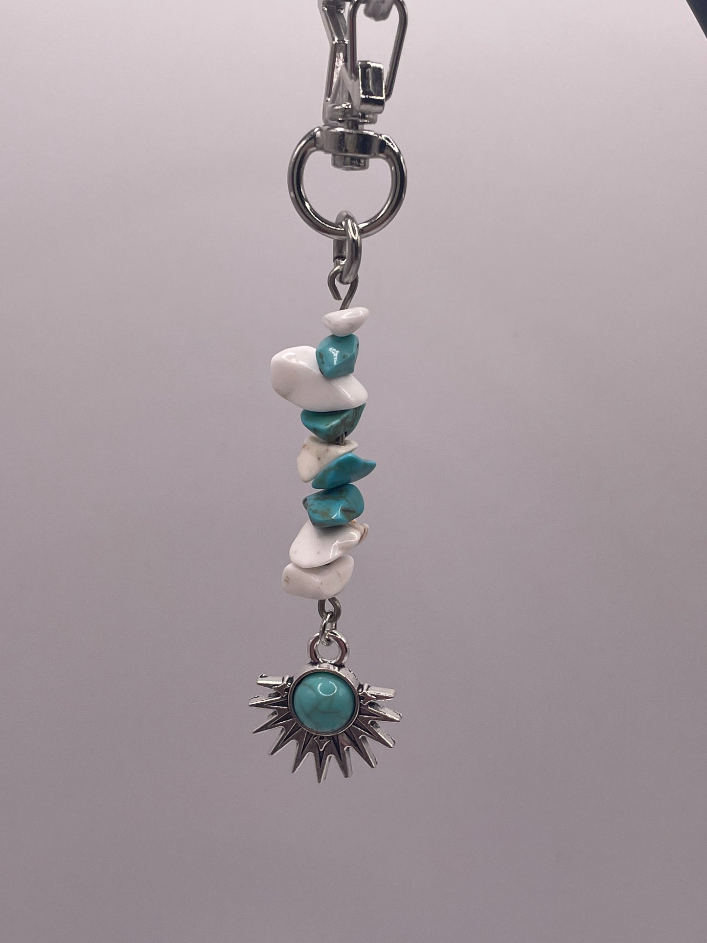 Turquoise Sun Keychain
