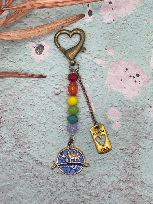 Rainbow Cat Keychain