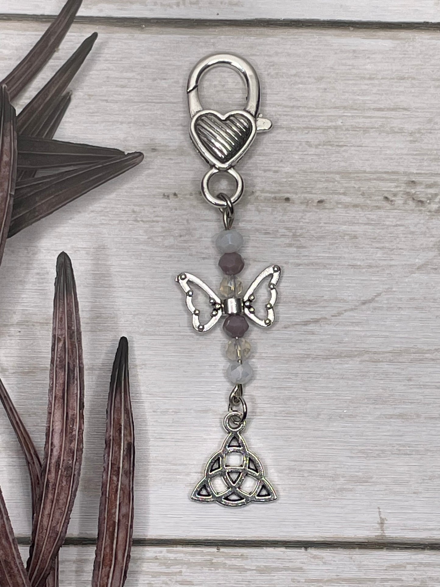 Celtic Knot and Butterfly keychain