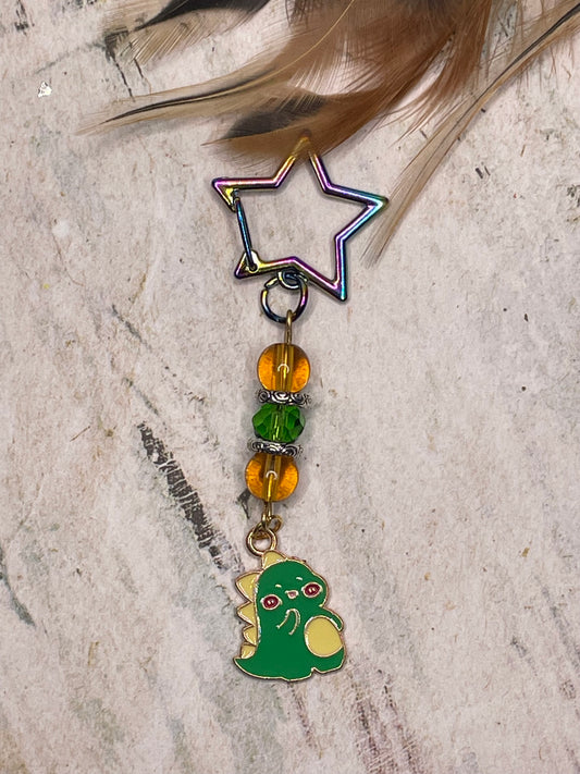 Waving Baby Dino Keychain
