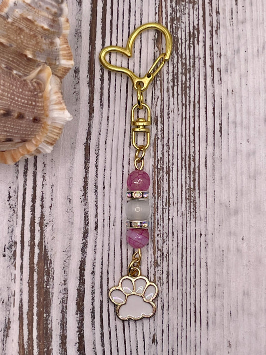 Pink Puppy Keychain